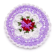Lavender Floral Crochet Cotton Yarn Handmade Doily